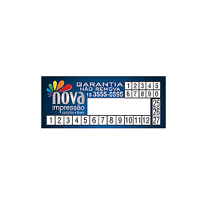 Lacre de Segurança - Casca de Ovo e VOID 4x2
