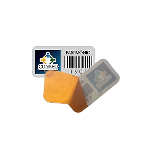 Etiqueta Patrimônio Alumínio 5x2