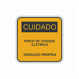 Placa 13x13 Risco de Choque Elétrico