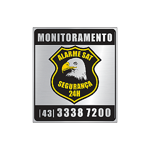 Placa Empresa Segurança Alto Relevo Retangular