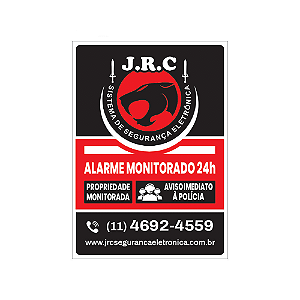 Placa Empresa Segurança Alto Relevo Retangular