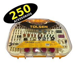 KIT com 250 Acessórios para Micro Retífica