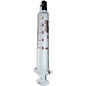 Seringa de Vidro 5ml Bico de Metal Luer Lock - ArtiGlass