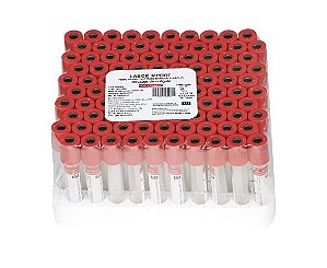 Tubo Siliconizado Seco à Vácuo C/ 100 Unidades - Plástico 4ml - Labor Import
