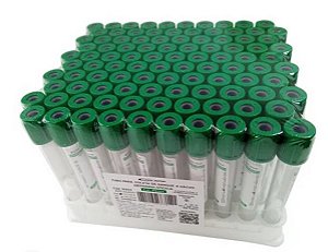 Tubo Heparina à Vácuo - Plástico 6ml C/ 100 Unidades - Labor Import