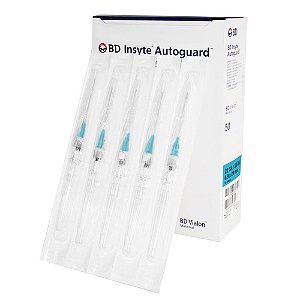 Cateter Insyte Autoguard Intravenoso 22G x 1.00 C/ 50 Unidades - BD