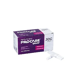 Agulha Gengival 30G Curta  C/ 100 Unidades - Procare