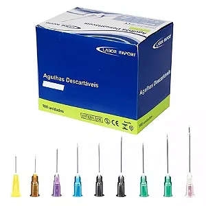 Agulha Hipodérmica 30 x 0,70mm C/ 100 Unidades - Labor Import