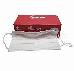 Máscara Cirúrgica Tripla Proteção Com Elástico Cx C/ 50 Unidades - Innova