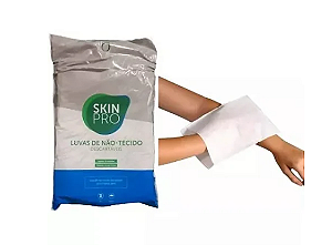 Luva Skin Pro Para Banho no Leito e Limpeza em Geral C/ 25 Unidades - Hartmann