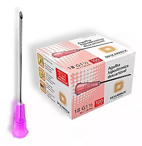 Agulha Hipodérmica 40 x 1,20mm C/ 100 Unidades - Descarpack