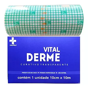 Curativo Filme Transparente Rolo 10cm x 10m - Vital Derme