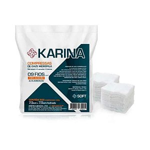 Compressa de Gaze Não Estéril 09 Fios C/ 500 - Karina
