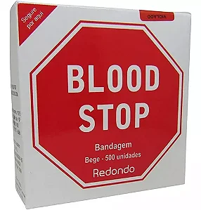 Curativo Redondo Blood Stop Bandagem C/ 500 Unidades - AMP