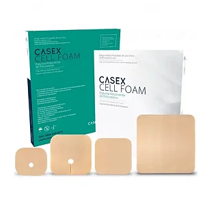 Curativo Para Traqueostomia Espuma Absorvente Cell Foam 10 x 10cm - Casex