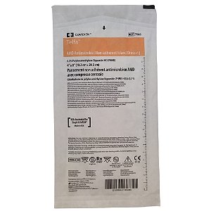 Cobertura de Gaze Com PHMB (Antimicrobiana) C/ Borda Telfa 10,2 x 20,3cm Un - Covidien 7666