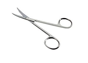Tesoura Íris Curva 12cm em Aço Inoxidável - Vital Gold