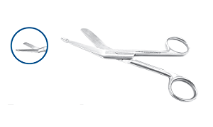 Tesoura Lister Para Bandagem 14cm em Aço Inoxidável - Vital Gold