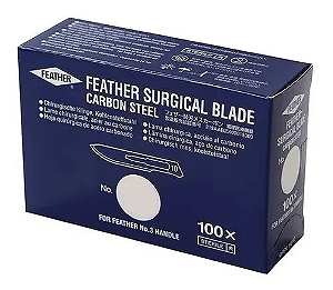 Lâmina de Bisturi Descartável Nº 23 C/100 Unidades - Feather