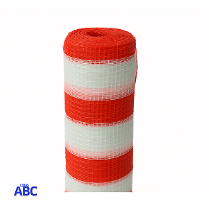 Tela para Tapume ou Sinalização | Laranja e Branco - Rolo 1,2x50