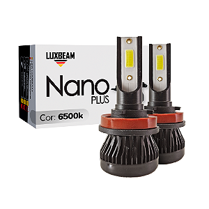 Kit 2 Lâmpada LED Nano Plus H11 H8 H9 H16L 30w 27.000lm 12v 6500k