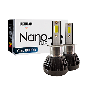 Kit 2 Lâmpada LED Nano Plus H3 30w 27.000lm 12v 8000k