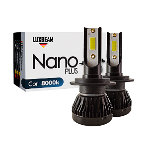 Kit 2 Lâmpada LED Nano Plus H7 30w 27.000lm 12v 8000k