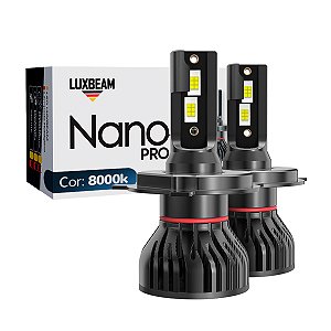 Kit 2 Lâmpada LED Nano Pro H4 CSP 50w 60.000lm 12v 8000k