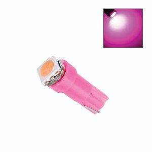 Lâmpada LED T5 1 Led SMD 12v Rosa