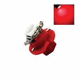 Lâmpada LED T5 1 Led SMD com base B8.4 D 12v Vermelha