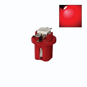 Lâmpada LED T5 1 Led SMD com base B8.5 D 24v Vermelha