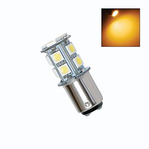 Lâmpada LED 2 Polos BAY15d 13 Led SMD 24v Amarela