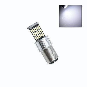 Lâmpada LED 2 Polos BAY15d 45 Led Canbus sem polaridade 12v - 24v Branca