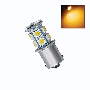 Lâmpada LED 1 Polo BA15s 13 Led SMD 12v Amarela