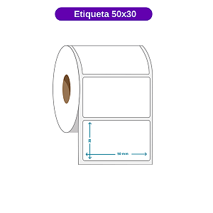 1 Rolo Etiqueta 50x30 - Térmica