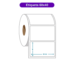 1 Rolo Etiqueta 60x40 - Térmica