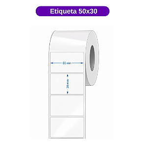 Rolo Etiqueta 50x30 - Couchê