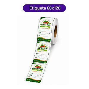 Rolo Etiqueta 60X120 Personalizado 3 Cores