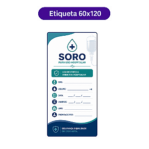 Rolo Etiqueta 60X120 Personalizado 3 Cores