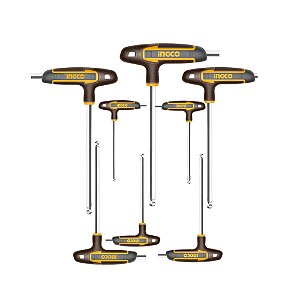 JOGO CHAVES ''TE'' PONTA BOLA HEXAGONAL C/8PC INGCO HHKT80828