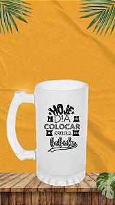 COPO DE CHOPP VIDRO JATEADO FOSCO - 475ML Hoje é dia de colocar a culpa na bebida