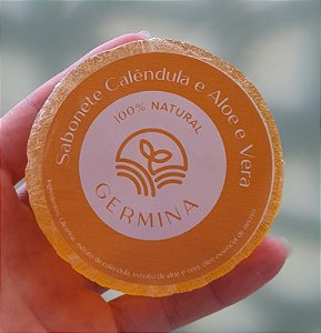 SABONETE ORGÂNICO CALÊNDULA E ALOE VERA - 84gr