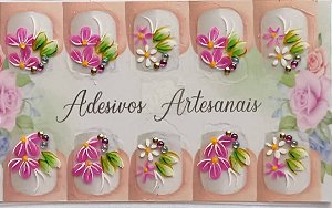 Adesivos artesanais com pedrarias  Kit com 6 cartelas