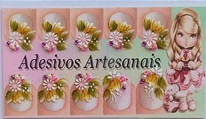 Adesivos artesanais com pedrarias  Kit com 6 cartelas