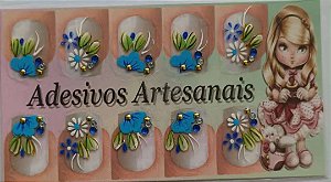Adesivos artesanais com pedrarias  Kit com 6 cartelas