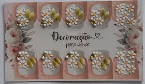 Adesivos artesanais com pedrarias  Kit com 6 cartelas