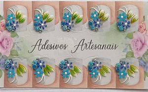 Adesivos artesanais com pedrarias  Kit com 6 cartelas
