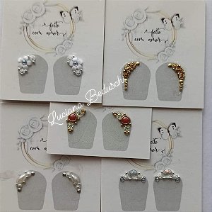 Joias de unhas kit com 5 pares