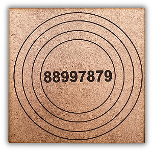 Gráfico Radiestesia MDF 3mm 20x20cm - 001 - Anti Dor - CRU