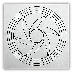 Gráfico Radiestesia MDF 3mm 20x20cm - 002 - Triturador - BRANCO
